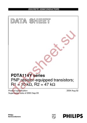 PDTA114YE T/R datasheet  